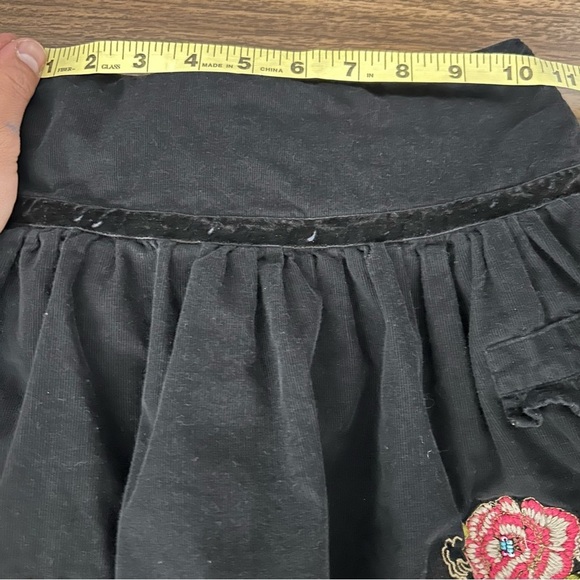 💕Kenzo kid Floral Embroidered Black Skirt 8 - Picture 11 of 11